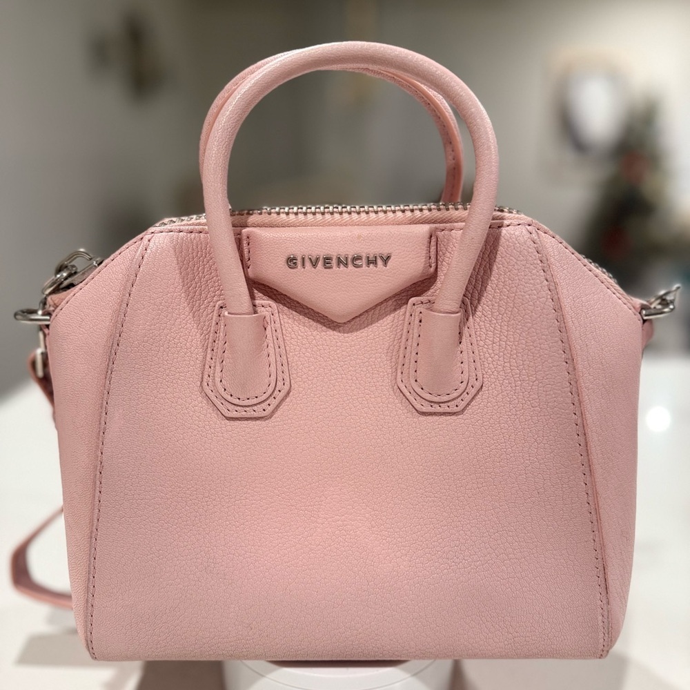 Givenchy Goatskin Mini Antigona Pink Women's Bag